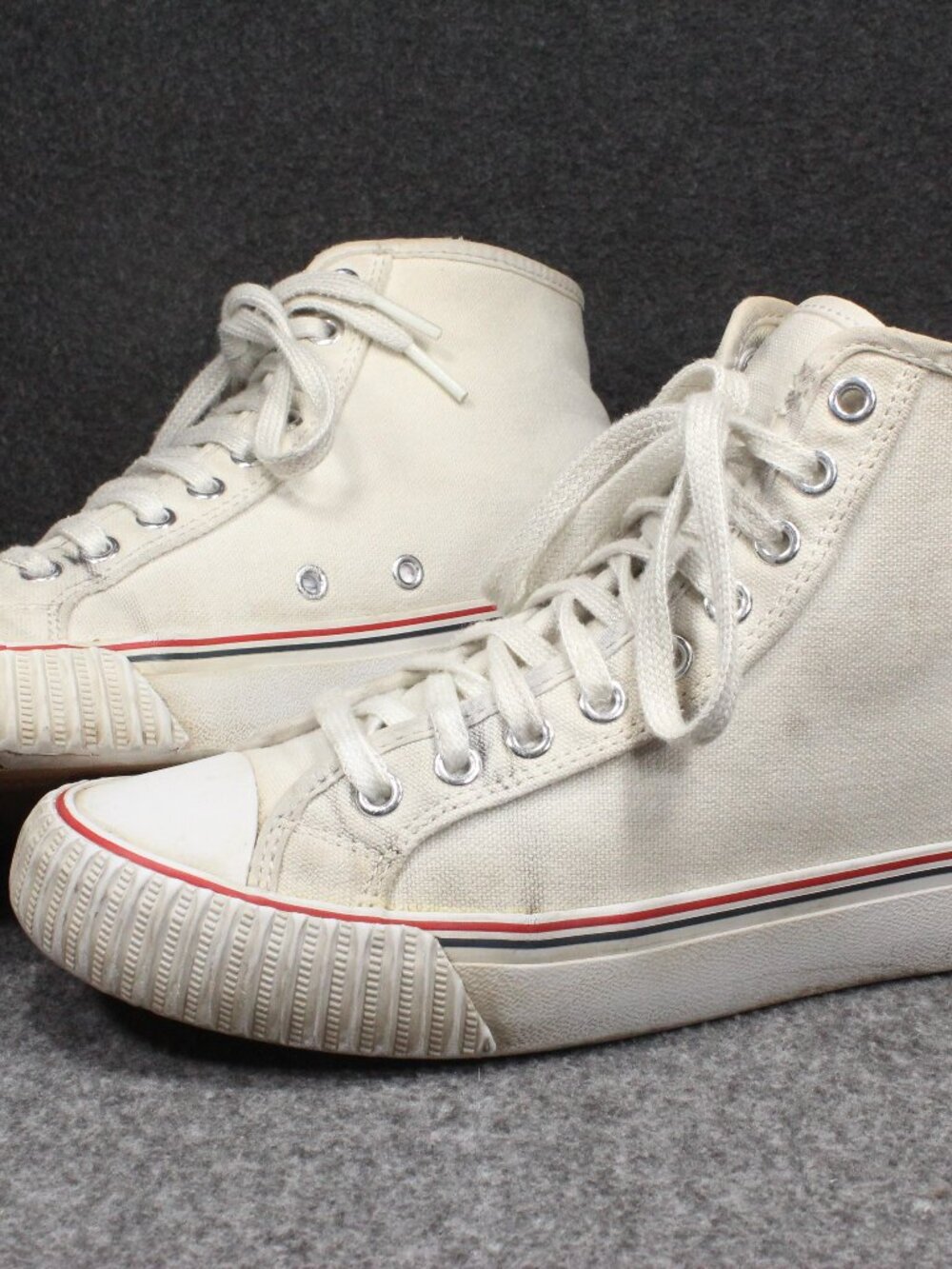 PF Flyers Center Hi White High Top Sneakers Shoes Men's Size 8 Womens 9.5